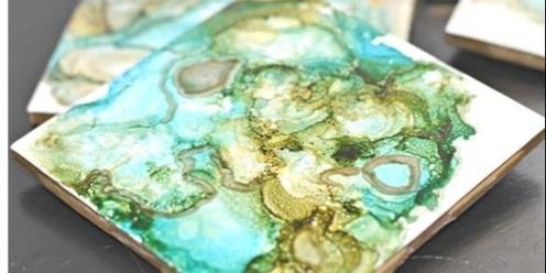 Alcohol Ink Coasters - June 