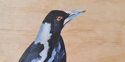 Come Paint with me Morning Tea Magpie