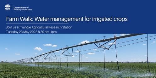 Farm Walk: Water management for irrigated crops