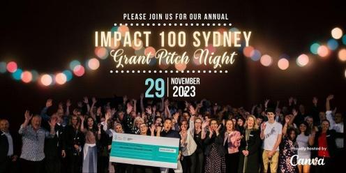 Impact100 Sydney 2023 Grant Pitch Night