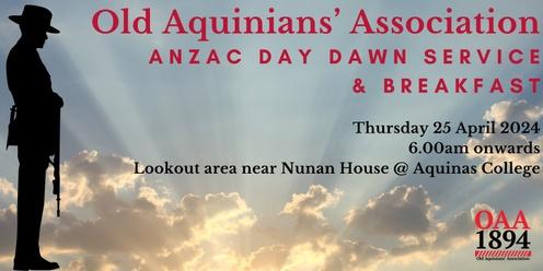 Old Aquinians’ Association ANZAC Day Dawn Service & Breakfast