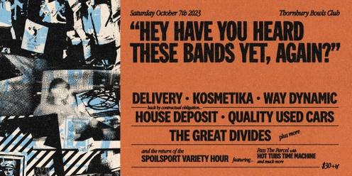 Spoilsport Records Presents..."Hey, Have You Heard These Bands Yet, Again?"