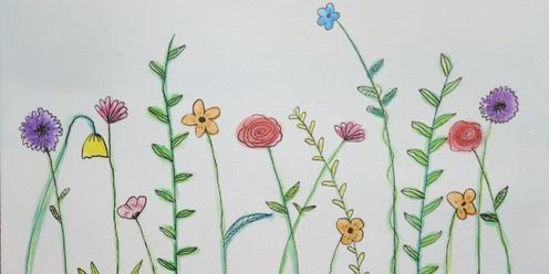 Evans Head Kids Painting Watercolor Pencil Garden -  Book Now!