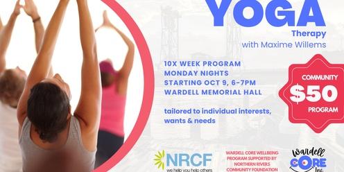 Yoga Therapy : Wardell Wellbeing Programs October 