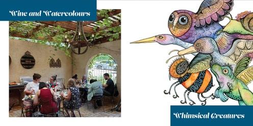 Wine and Watercolours at Between the Vines - Curious Creatures