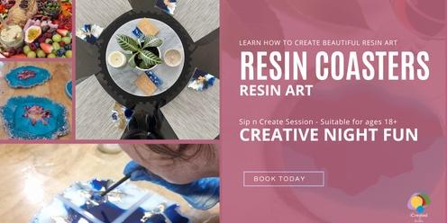 Resin Art - Coasters - Sip n Create (18+) 
