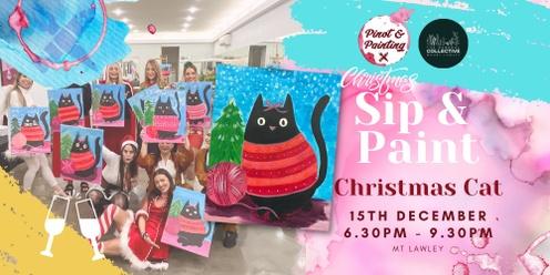 BRING A FRIEND Christmas Cat  - Sip & Paint @ The General Collective