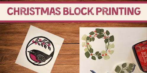Christmas Block Printing Workshop with Fiona Bunton