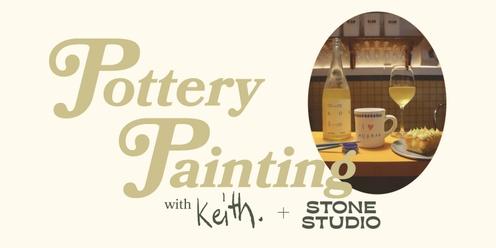 Pottery painting with Keith X Stone Studio
