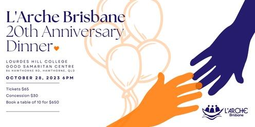 L'Arche Brisbane 20th Anniversary Dinner