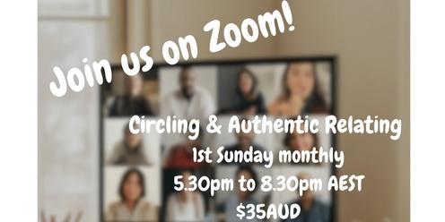 Circling & Authentic Relating ON LINE  - Sunday 5th May 5.30pm to 8.30pm