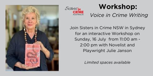 Workshop: Voice in Crime Writing