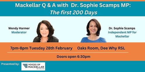 Mackellar Q&A with Dr. Sophie Scamps MP: the first 200 days