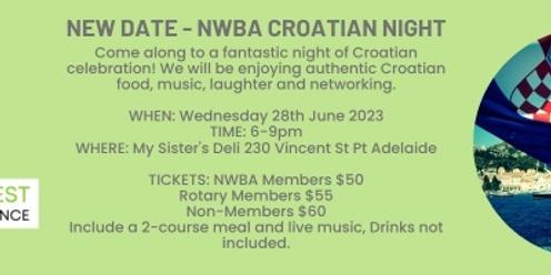 NEW DATE - NWBA Croatian Night