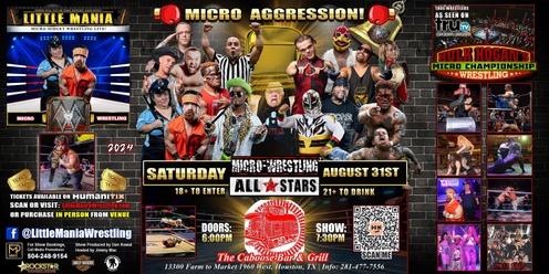 Houston, TX - Micro-Wrestling All * Stars: Little Mania Create Chaos in The Caboose!