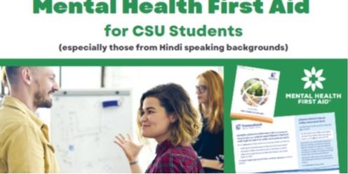 Mental Health First Aid for CSU students