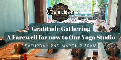 Gratitude Gathering: A Farewell for now to Our Yoga Studio 