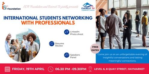 International Students Networking with Professionals