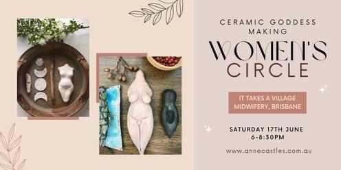 Ceramic Goddess Making Women's Circle