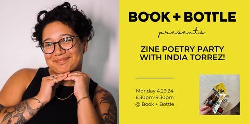 Zine Poetry Party with India Torrez!