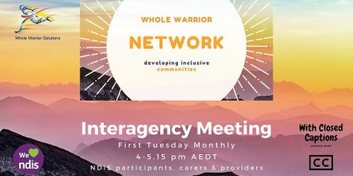 Interagency Meeting - online monthly disAbility networking - Whole Warrior Network