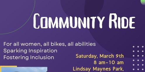 Women's Community Ride Sparking Inspiration Fostering Inclusion - For all women, all bikes, all abilities