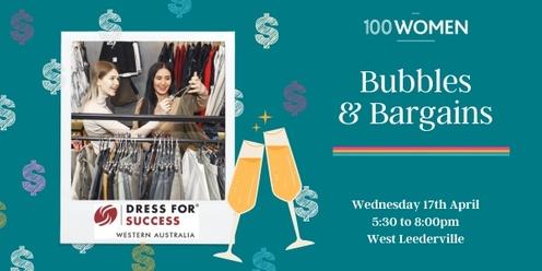 100 Women - Bubbles & Bargains with Dress For Success Western Australia
