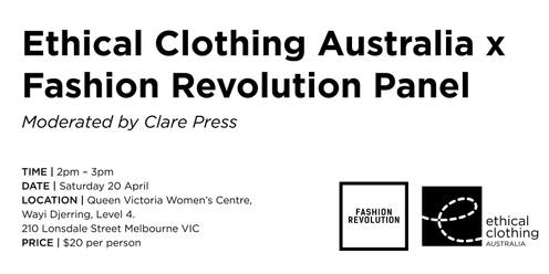 Ethical Clothing Australia x Fashion Revolution Panel 