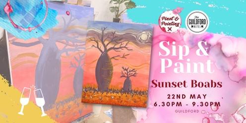 Sunset Boabs - Sip & Paint @ The Guildford Hotel