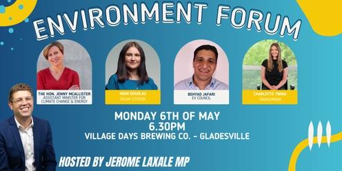 Environment Forum with Assistant Minister for Climate Change Jenny McAllister: