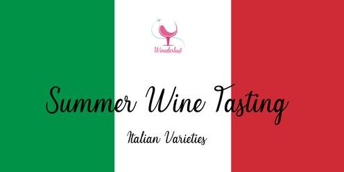 Summer Wine Tasting with Italian Varieties