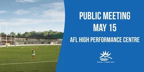 Public Meeting - AFL/AFLW High Performance Centre 