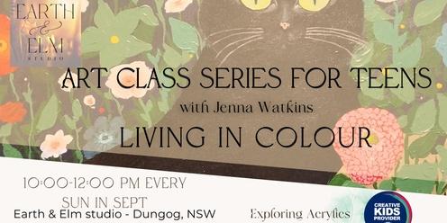 Living in Colour- Exploring Acrylics with Jenna Watkins- 4 Week Series