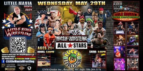 Roseville, MI -- Micro-Wresting All * Stars: Little Mania Rips Through The Ring!