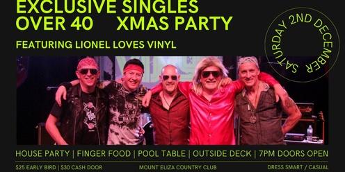 Singles Over 40 Xmas Party | Live music featuring Lionel Loves Vinyl | Finger Food | House Party 