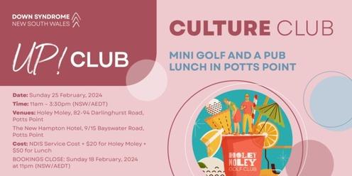 UP! Club Culture Club: Mini Golf and a Pub Lunch in Potts Point