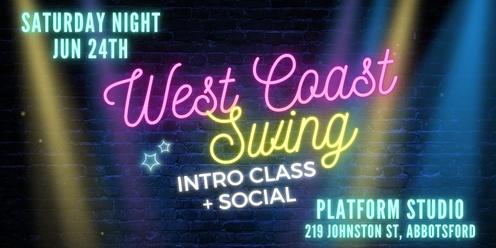 Saturday Social + West Coast Swing Intro Class @ Platform Studio!