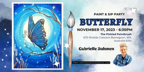 Paint & Sip Party - Butterfly - November 17, 2023