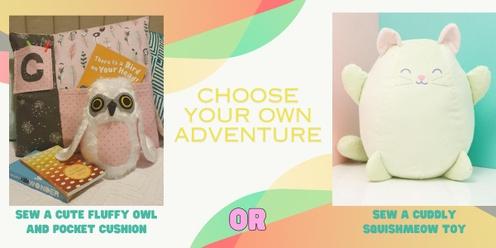 Choose your own adventure - Owl and Cushion or Squishmeow Toy