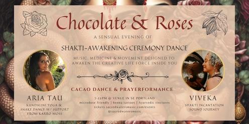 June 10: Chocolate and Roses: Kundalini Awakening Snake Dance | Cacao Ceremony | Sound Journey | Aria Tau, Viveka, Karro Moss