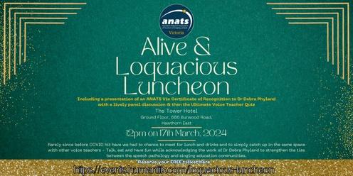ANATS Victoria’s Alive & Loquacious Luncheon