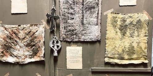 Plant Dying Linen Panels for stitching projects - Fridgetown Fest