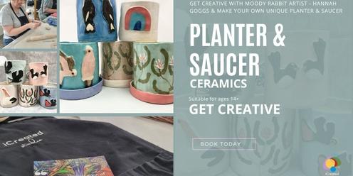 Ceramic Planter & Saucer - Hand Building Workshop