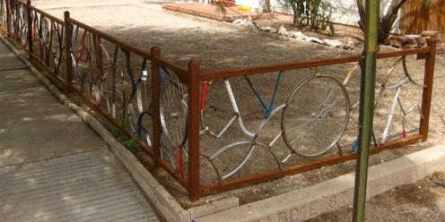 MAKER series: Bicycle-part fence design and assemblage