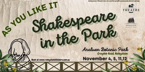 Roleystone Theatre Presents: Shakespeare in the Park 'As You Like It'