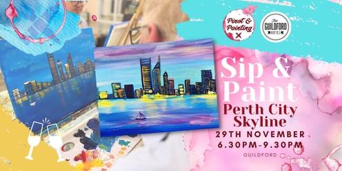 Perth City Skyline - Sip & Paint @ The Guildford Hotel