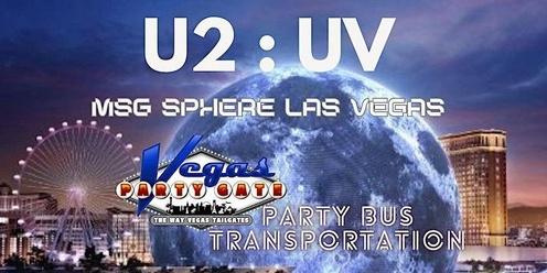 U2 @ MSG SPHERE LAS VEGAS - ROUNDTRIP PARTY BUS TRANSPORTATION