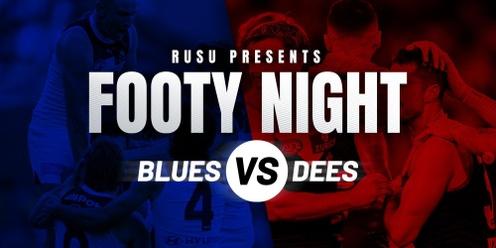 Footy Night: Blues vs Dees