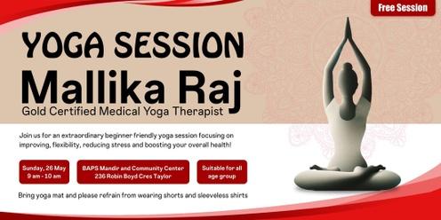 Free Yoga Session With Mallika