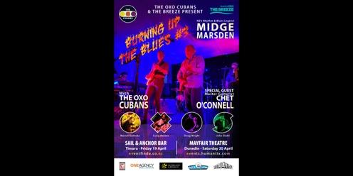 MIDGE MARSDEN, THE OXO CUBANS & CHET O'CONNELL .. "BURNING UP THE BLUES #3"  